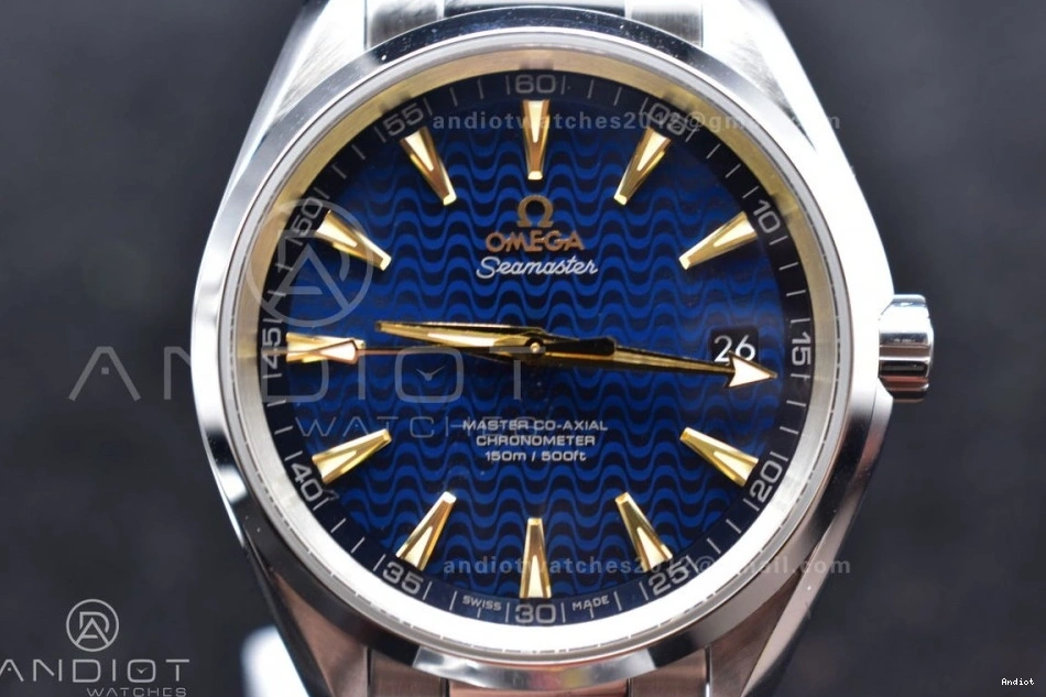 SS Best On Waved SS 150M 1:1 Aqua Edition Terra VSF Blue Bracelet Dial A8500 0102